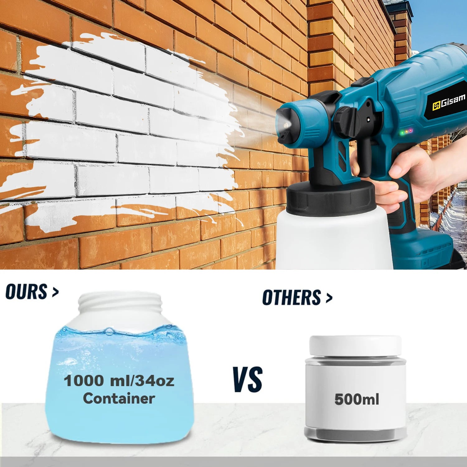 Cordless High-Power Paint Sprayer – Professional HVLP Electric Spray Gun