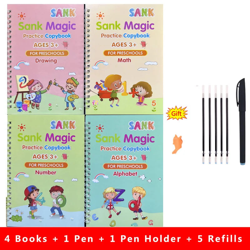 Sank Magic Reusable Copybooks – Fun and Effective Calligraphy Practice for Kids