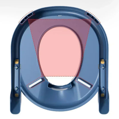 Children'S Toilet Seat Stairway Baby Boys and Girls Toilet Folding Stand Step Stool Children'S Step Toilet Seat Ring