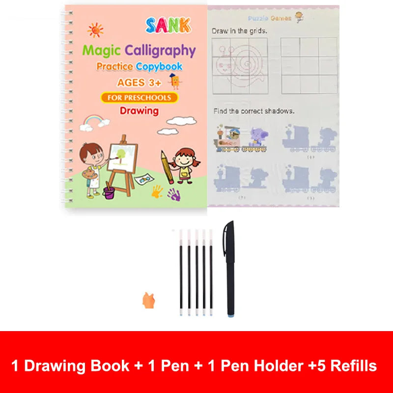 Sank Magic Reusable Copybooks – Fun and Effective Calligraphy Practice for Kids