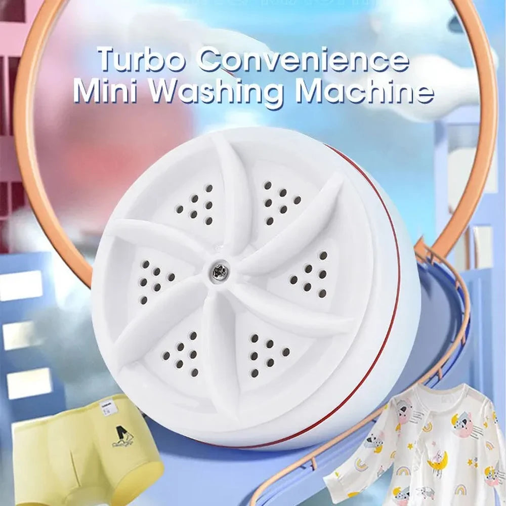 Compact USB-Powered Mini Washing Machine – Ideal for Travel, Delicates, and More